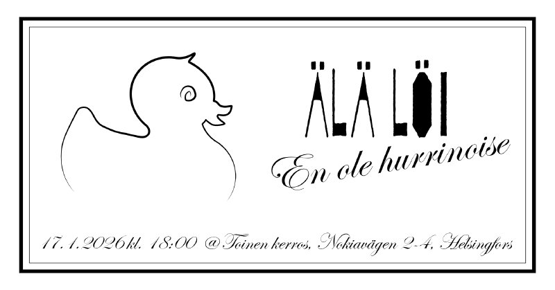 Älä löi en ole hurrinoise poster